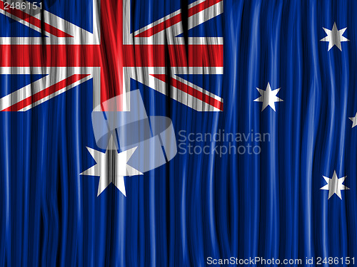 Image of Australia Flag Wave Fabric Texture Background