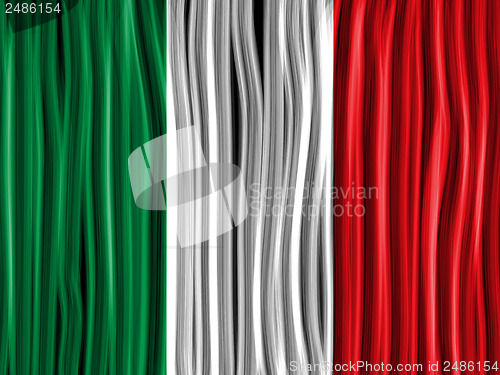 Image of Italy Flag Wave Fabric Texture Background