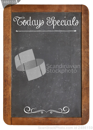 Image of Today Specials on blackboard