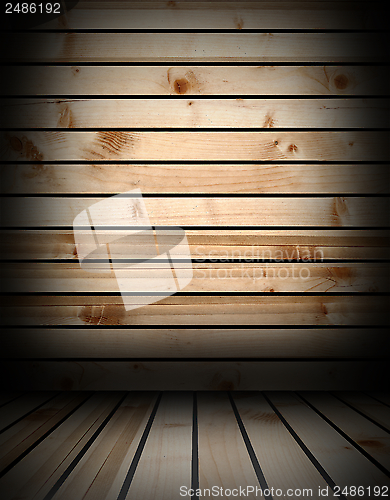 Image of interior backdrop with wooden materials