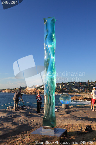 Image of Sculpture by the Sea exhibit at Bondi Australia