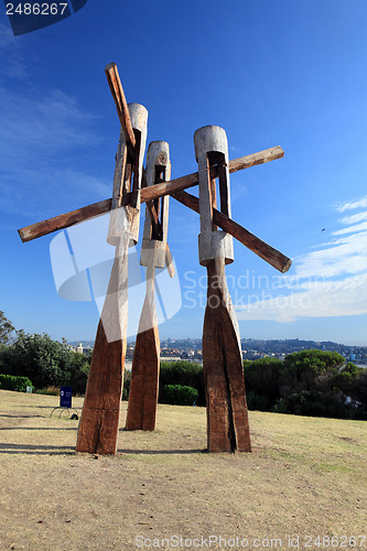 Image of Sculpture by the Sea exhibit at Bondi Australia