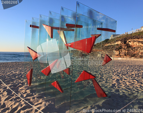 Image of Sculpture by the Sea exhibit at Bondi Australia