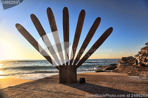 Image of Sculpture by the Sea exhibit at Bondi Australia