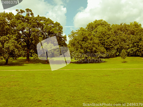 Image of Retro looking Kensington gardens London