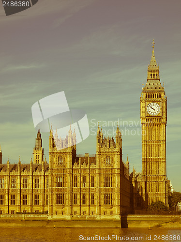 Image of Retro looking Houses of Parliament