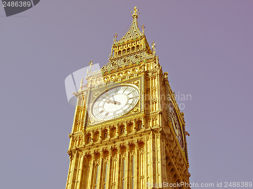 Image of Retro looking Big Ben, London