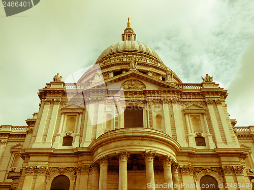 Image of Retro looking St Paul Cathedral, London