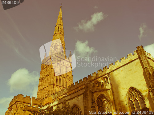 Image of Retro looking Holy Trinity Church, Coventry