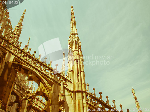 Image of Retro looking Duomo, Milan