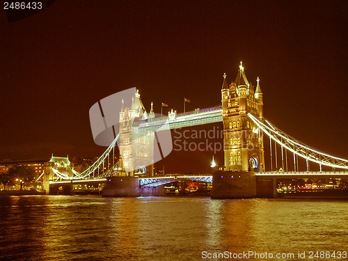 Image of Retro looking Tower Bridge London