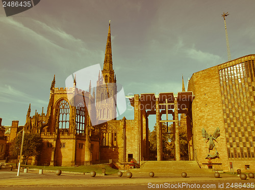 Image of Retro looking Coventry Cathedral