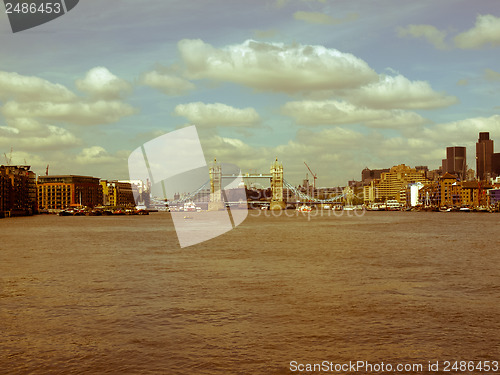Image of Retro looking Tower Bridge, London