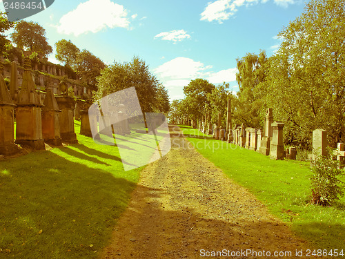 Image of Retro look Glasgow necropolis