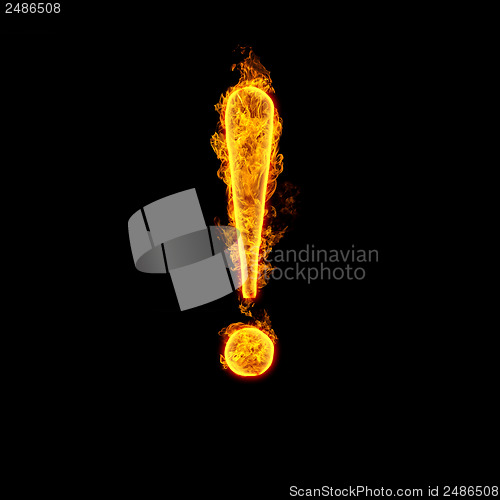 Image of Fire alphabet exclamation mark