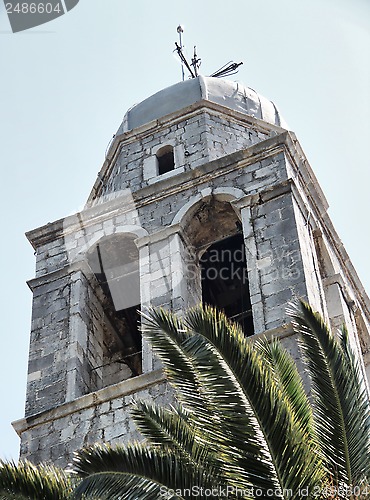 Image of Old stone church tower