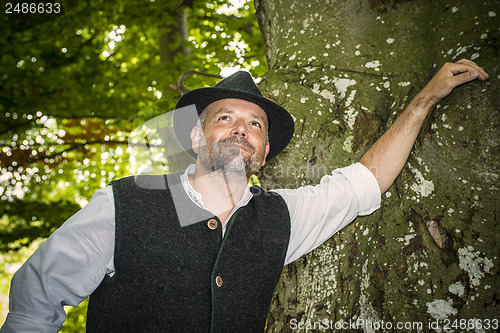 Image of Portrait of traditional Bavarian man