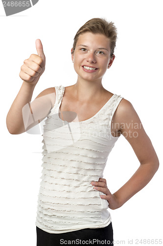 Image of Girl with thumb up