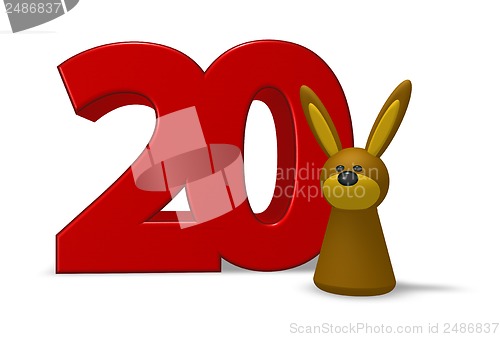 Image of number and rabbit