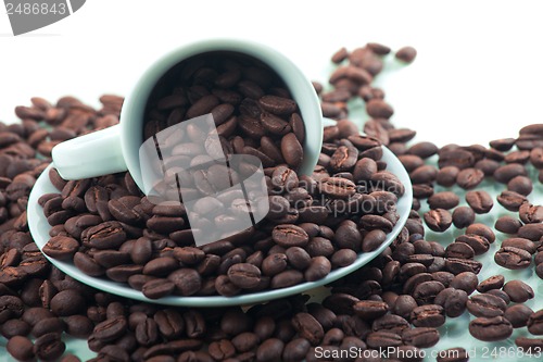 Image of Coffee beans and cup