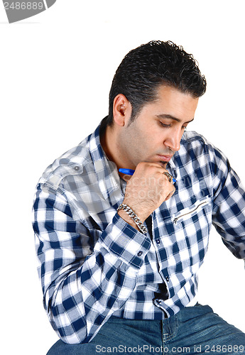 Image of Thinking young man.