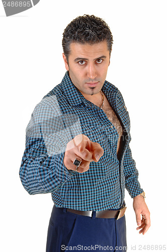 Image of Man pointing finger.