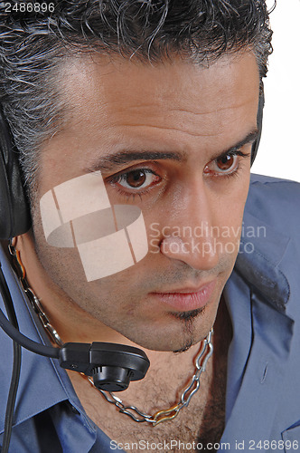 Image of Headshot with headphone.