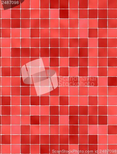 Image of Red detailed pattern texture with sparkling mosaic