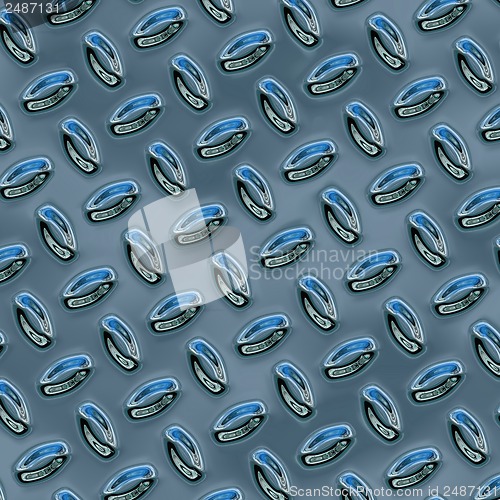 Image of Background of a blue metallic floor with a pattern