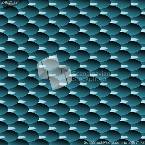 Image of Seamless glossy squama background as blue texture