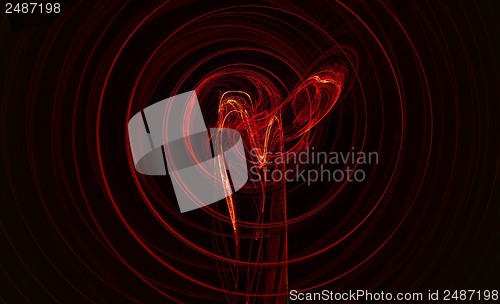 Image of Red Fractal Circle