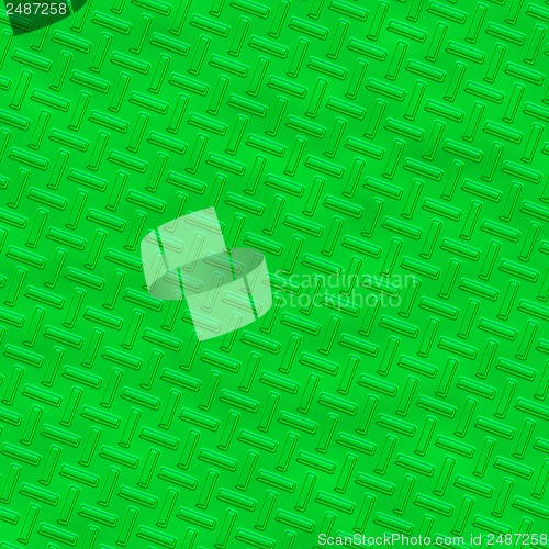 Image of green diamond metal plate background