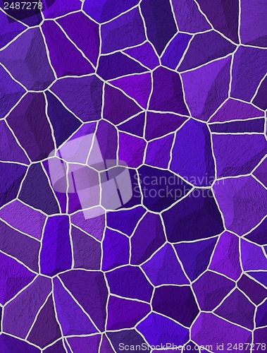 Image of violet trencadis broken tiles mosaic