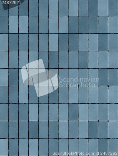 Image of blue tile wall weathered