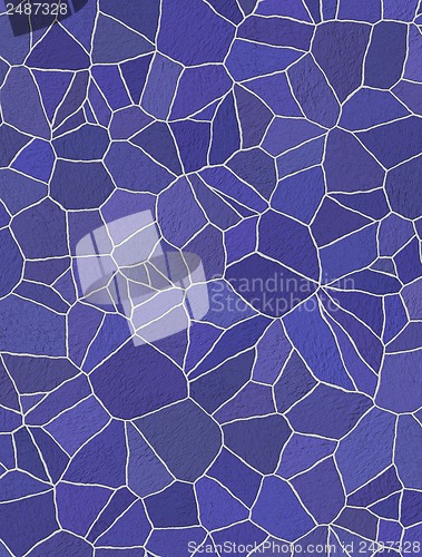 Image of blue and purple rustic mosaic tile pattern