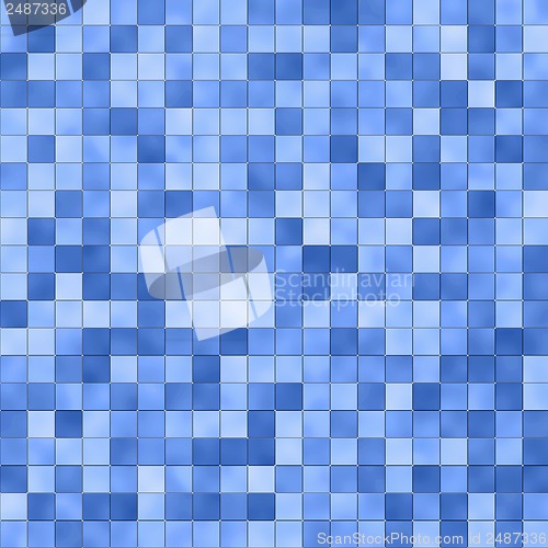 Image of Blue square tile pattern