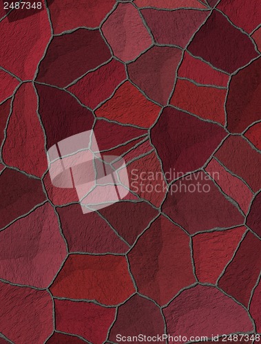 Image of Background texture of red modern cobblestone pavement