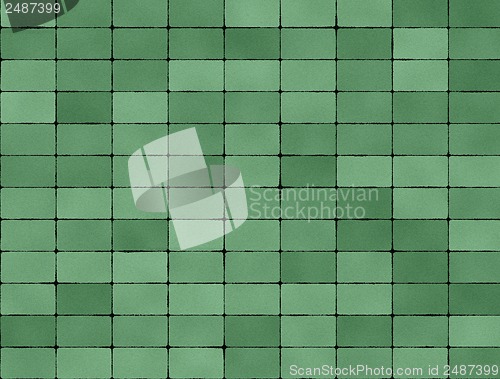 Image of Seamless texture of green tiles