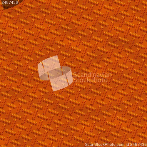 Image of Orange Metal diamond plate
