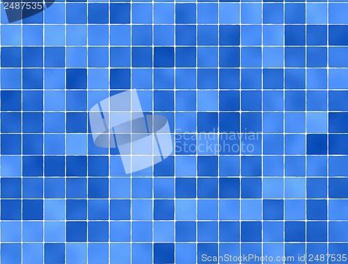 Image of Tiles mosaic in blue and white