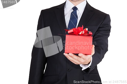 Image of Businessman with gift