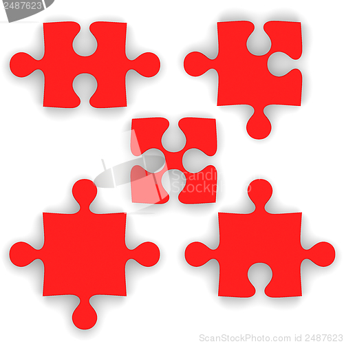 Image of Red puzzle piece