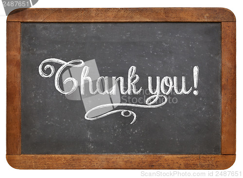 Image of Thank you on blackboard