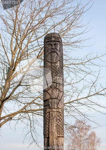 Image of wooden statue of the ancient pagan deities