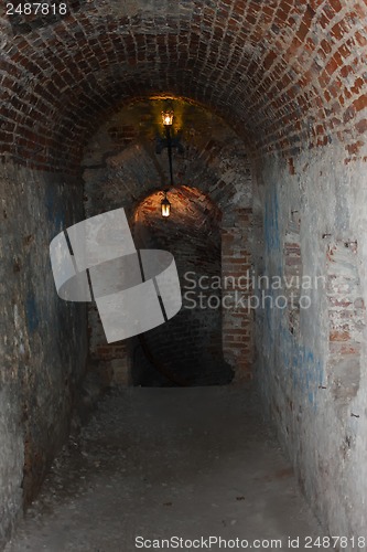 Image of catacombs of the castle in Dubno, Ukraine