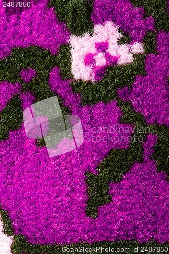 Image of Hand woven carpet pattern, close up view