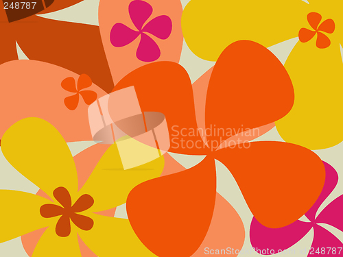 Image of Retro flower background