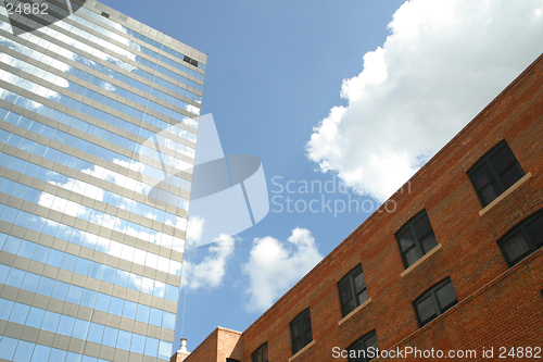 Image of old and newer buildings