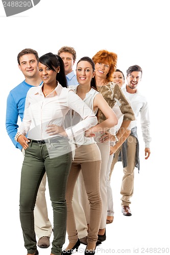 Image of business team diversity happy isolated