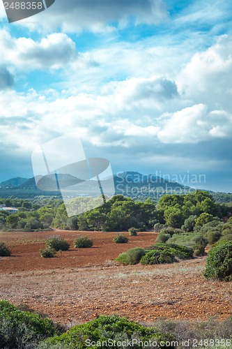 Image of beautiful landscape mountain view mediterranean spain